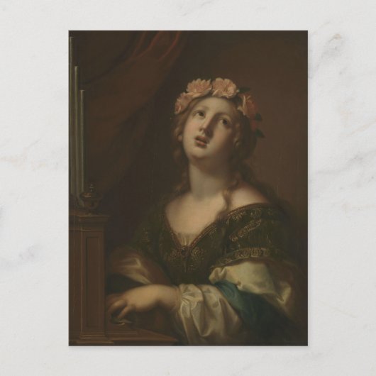 Heilige Cäcilia von Anonymous Postkarte (Vorderseite)