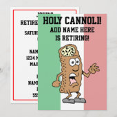 Heilige Cannoli italienische Flagge von Einladung (Vorne/Hinten)