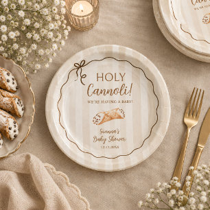 Heilige Cannoli Italienische Spaß-Bäckerei Baby-Pa Pappteller