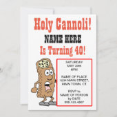 Heilige Cannoli Wende 40 Party Einladung (Vorderseite)