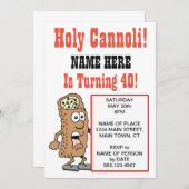 Heilige Cannoli Wende 40 Party Einladung (Vorne/Hinten)