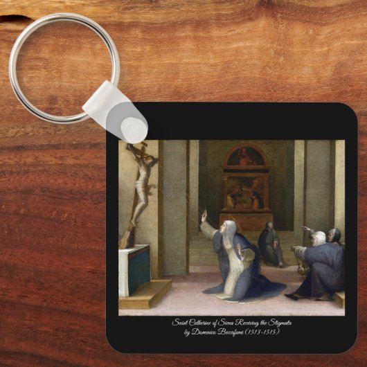 Heilige Catherine, die die Stigmata erhält Schlüsselanhänger (Vorderseite)