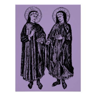 Heilige Cosmas und Damian von Bicci di Lorenzo Poster