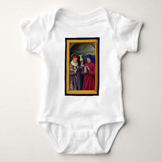 Heilige Cosmas und Damian von Jean Bourdichon Baby Strampler (Vorderseite)