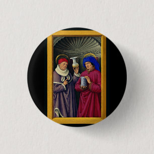 Heilige Cosmas und Damian von Jean Bourdichon Button