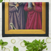 Heilige Cosmas und Damian von Jean Bourdichon Geschirrtuch (Gefaltet)