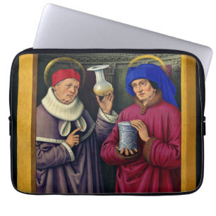 Heilige Cosmas und Damian von Jean Bourdichon Laptopschutzhülle