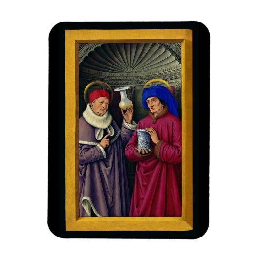 Heilige Cosmas und Damian von Jean Bourdichon Magnet (Vertikal)