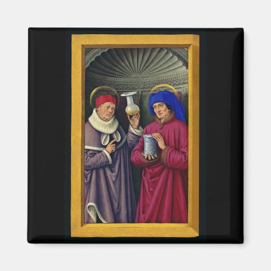 Heilige Cosmas und Damian von Jean Bourdichon Magnet (Vorne)