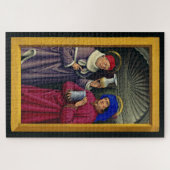 Heilige Cosmas und Damian von Jean Bourdichon Puzzle (Horizontal)