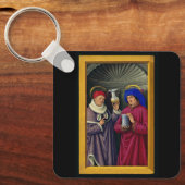 Heilige Cosmas und Damian von Jean Bourdichon Schlüsselanhänger (Vorderseite)