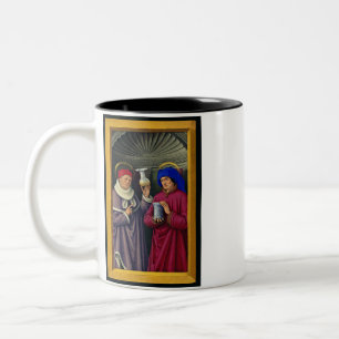 Heilige Cosmas und Damian von Jean Bourdichon Zweifarbige Tasse