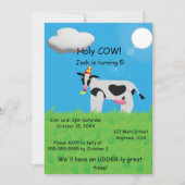 Heilige COW Geburtstag Einladung (Vorderseite)