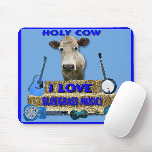 HEILIGE COW-I LIEBE BLUEGRASS-MOUSEPAD MOUSEPAD (Mit Mouse)