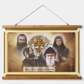 Heilige der maronitanischen Kirche Wandteppich Mit Holzrahmen (Vorne)