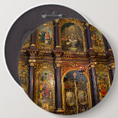 Heilige Dreifaltigkeit Griechisch-Orthodoxe Kirche Button (Vorne & Hinten)