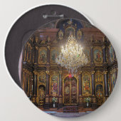 Heilige Dreifaltigkeit Griechisch-Orthodoxe Kirche Button (Vorne & Hinten)