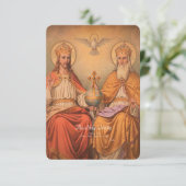 Heilige Dreifaltigkeit mit Gebet Begleitkarte (Stehend Vorderseite)