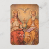 Heilige Dreifaltigkeit mit Gebet Begleitkarte (Vorderseite)
