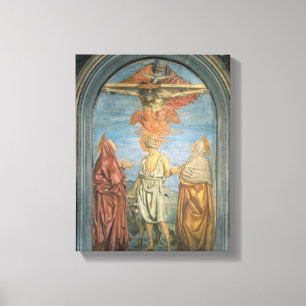 Heilige Dreifaltigkeit mit St Jerome (Fresko) Leinwanddruck
