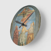 Heilige Dreifaltigkeit mit St Jerome (Fresko) Runde Wanduhr (Winkel)