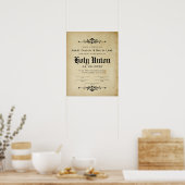 "Heilige Ehe" - Antiquitätenurkunde Poster (Küche)