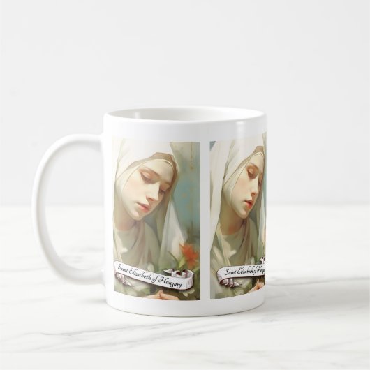 Heilige Elisabeth von Ungarn Kaffeetasse (Links)