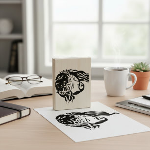 Heilige Embrace - Jesus Crown of Thorns Wood Art Gummistempel