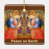 Heilige Engel Ankündigung Keramikornament (Rückseite)