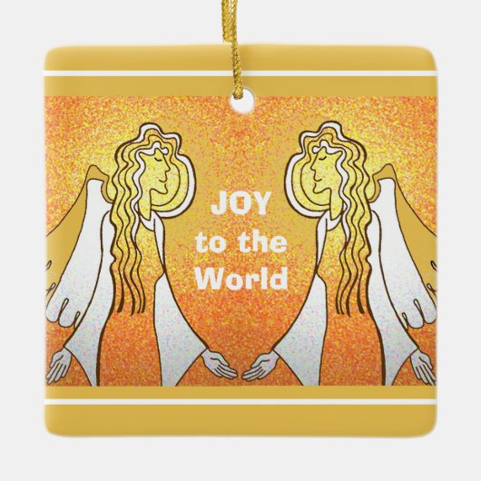 Heilige Engel Ankündigung Keramikornament (Vorderseite)