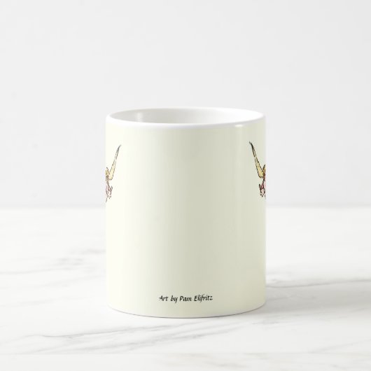 Heilige Engel Pink Gowned Aquarellkaffee Kaffeetasse (Mittel)