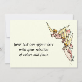 Heilige Engel Pink Gowned Wasserfarbe Malerei Feiertagskarte