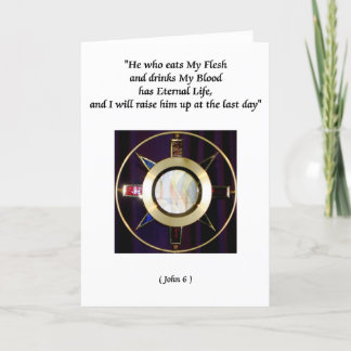 Heilige Eucharistin Karte