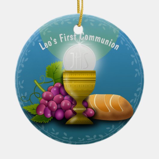 Heilige Eucharistische Geschenke geben den Namen G Keramik Ornament (Vorne)