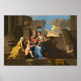 Heilige Familie auf der Treppe, Nicolas Poussin Fi Poster