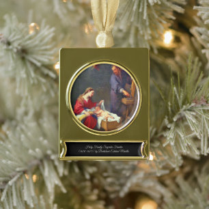 Heilige Familie Banner-Ornament Gold