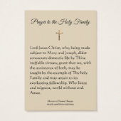 Heilige Familie Gebet Jesus Mary St. Joseph Heilig (Rückseite)