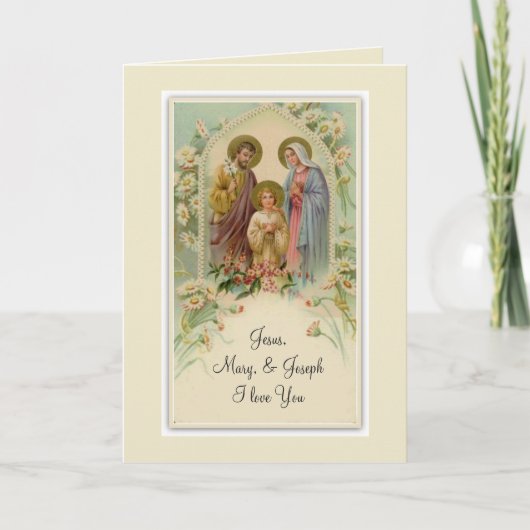 Heilige Familie Gebet Jesus Mary St. Joseph Karte (Vorderseite)