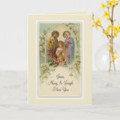 Heilige Familie Gebet Jesus Mary St. Joseph Karte (Gelbe Blume)
