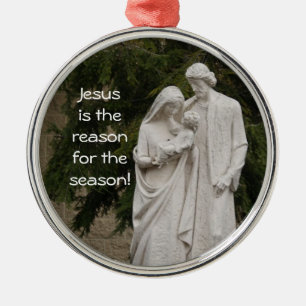 Heilige Familie Jesus ist der Grund Weihnachtsbaum Ornament Aus Metall