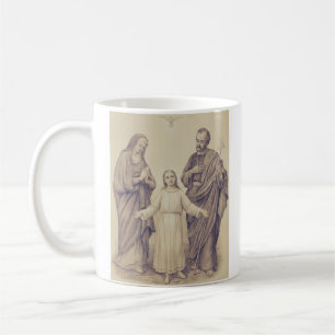 Heilige Familie Jesus, Jungfrau Maria und der heil Kaffeetasse