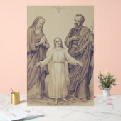 Heilige Familie Jesus, Jungfrau Maria und Heiliger Acrylschild (Hochzeit)