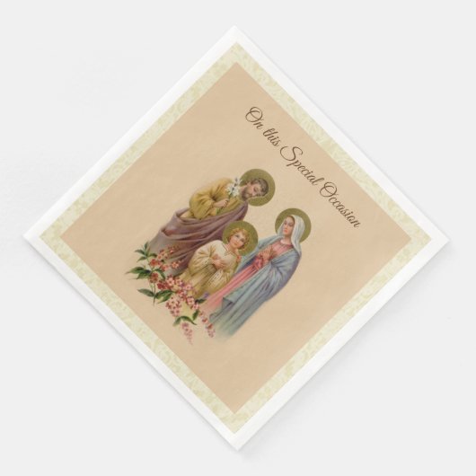 Heilige Familie Jesus Mary Heilige Joseph Katholik Serviette (Ecke)