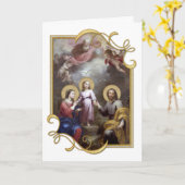 Heilige Familie Jesus Mary Joseph Trinity Karte (Gelbe Blume)