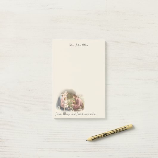 Heilige Familie Jesus Mary St Joseph fertigen Post-it Klebezettel (Auf Schreibtisch)