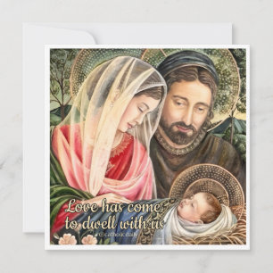 Heilige Familie Katholische Weihnachtsschmuck Feiertagskarte