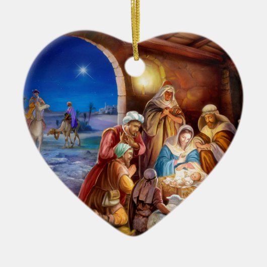 Heilige Familie Keramik Ornament (Vorne)