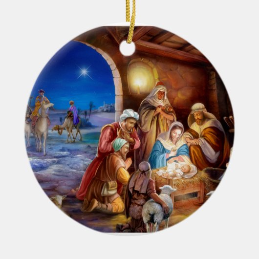 Heilige Familie Keramik Ornament (Vorne)