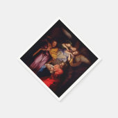 Heilige Familie mit Engeln von Coypel Serviette (Ecke)