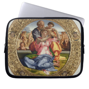 Heilige Familie mit Johannes (Doni Tondo), 1504-05 Laptopschutzhülle